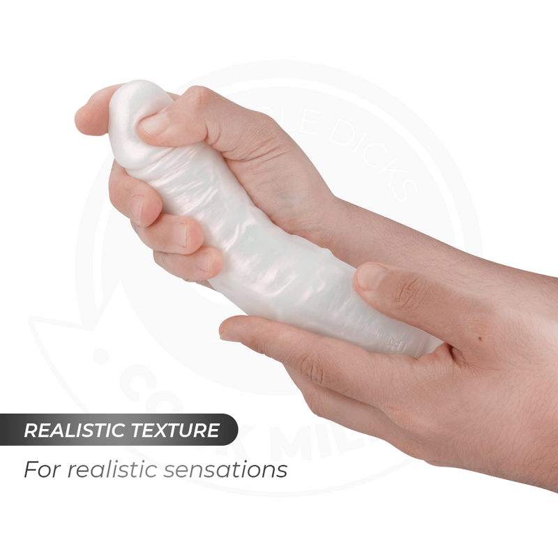 Cock miller - dildo con ventosa, luci e vibrazione con telecomando bianco 21,5 cm