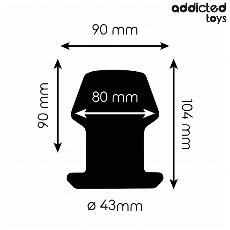 Addicted toys - extreme hollow anal plug taglia l 10,4 cm
