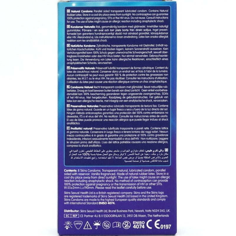 Skins - preservativi naturali premium confezione da 8