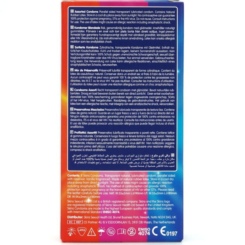Skins - confezione assortita di 8 preservativi premium