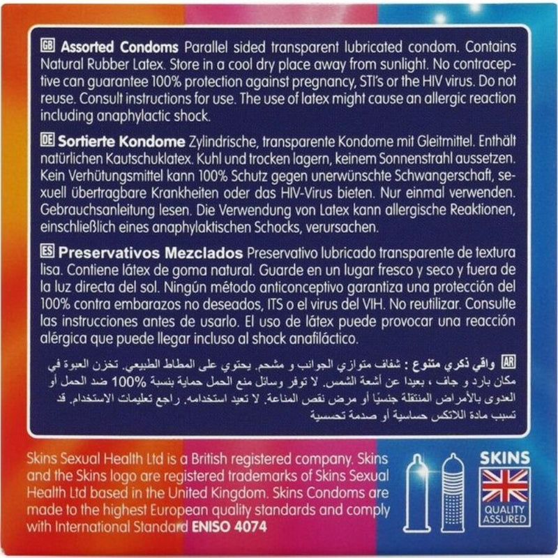 Skins - confezione da 4 preservativi assortiti premium