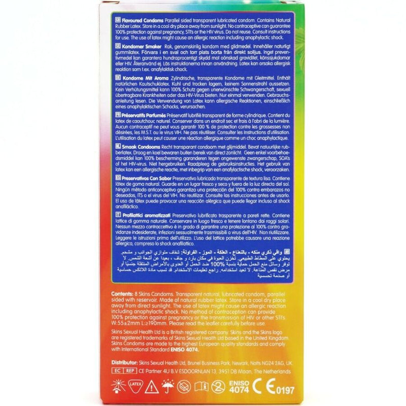Skins - preservativi multigusto premium confezione da 8