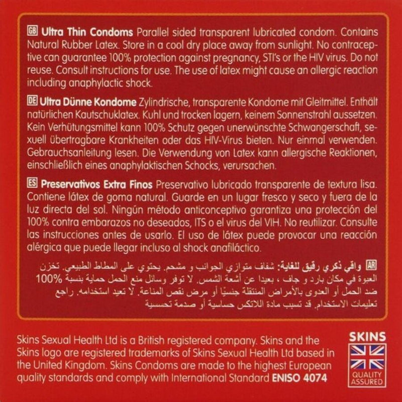 Skins - preservativi ultra sottili premium confezione da 4