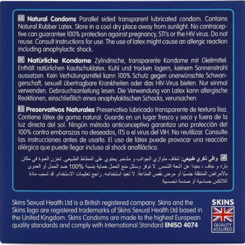 Skins - preservativi naturali premium confezione da 4
