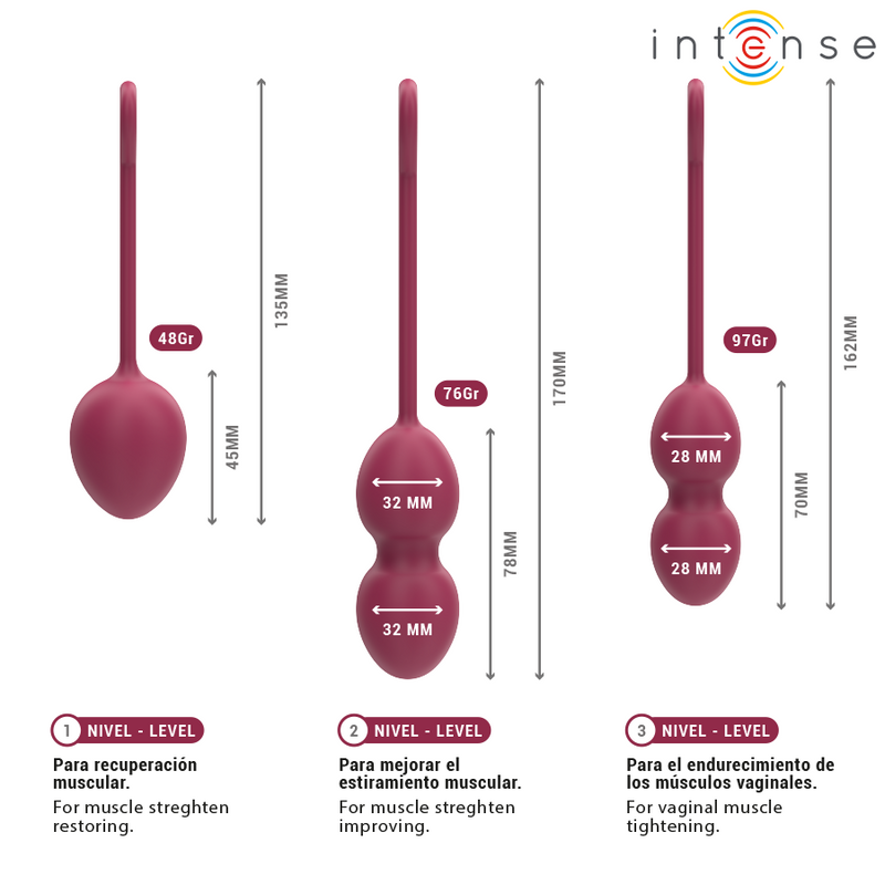 Intense - kit palline kegel charli bordeaux