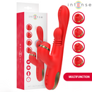 Intense - katy stimolatore clitorideo multifunzione 4 testine intercambiabili rosso