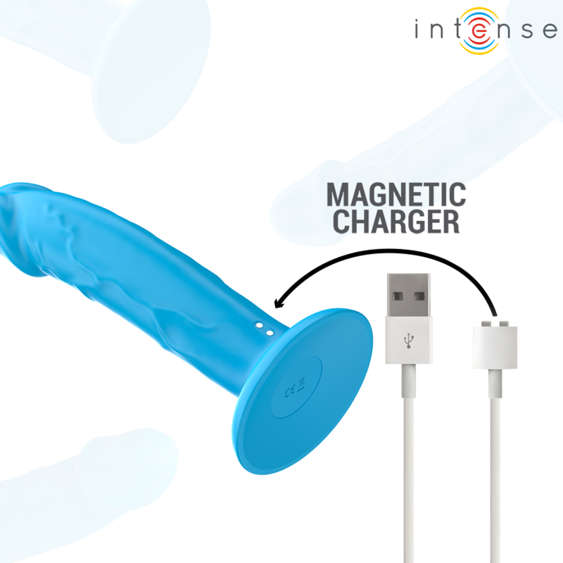 Intense - phoebe vibratore realistico 10 vibrazioni telecomando blu