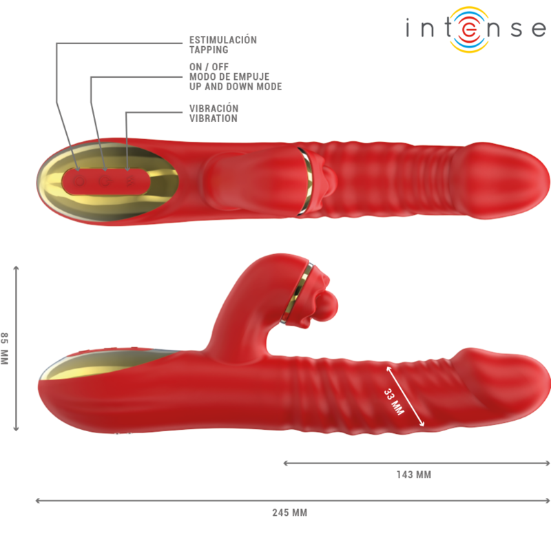 Intense - vibrazione thalia e spinta e rosso tapping