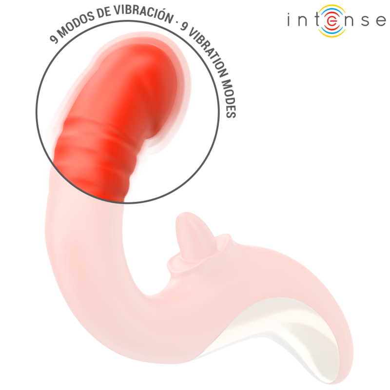 Intense - paulina vibratore e stimolatore a forma di u rosso