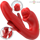 Intense - nathy doppio vibratore con bocca stimolante multifunzione rosso