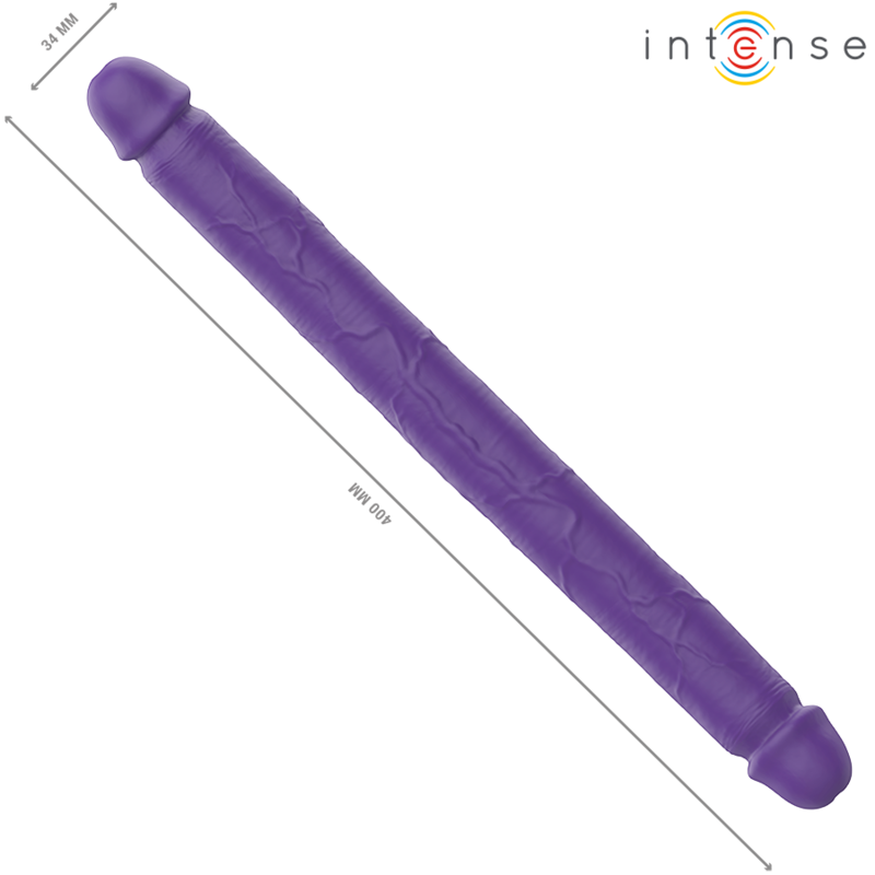 Intense - gunter dildo doppio vibratore 40 cm viola telecomando