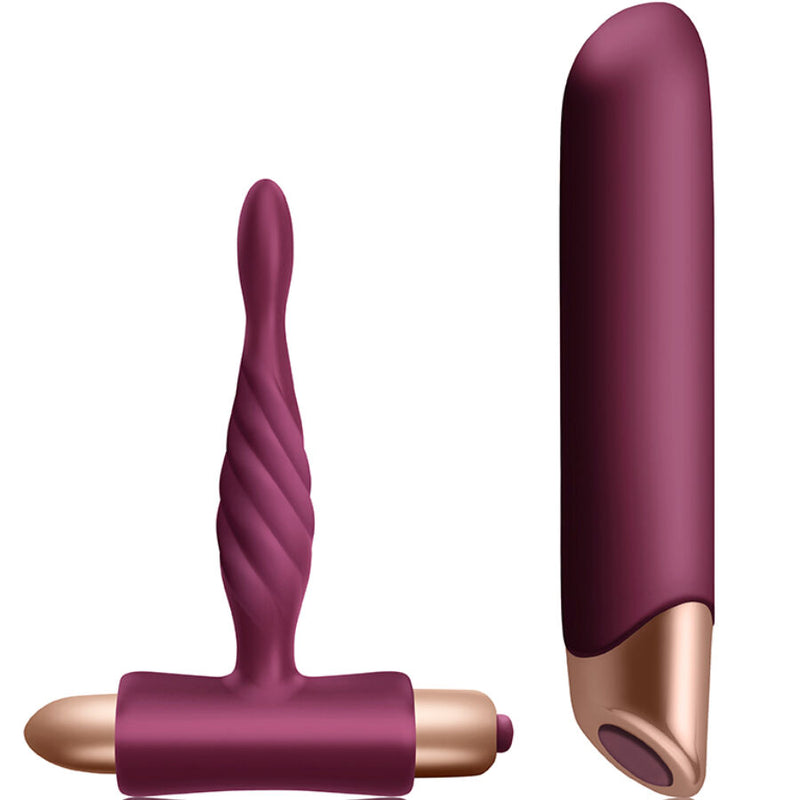 Climaximum - kit rapture vibratore classico + plug anale per principianti