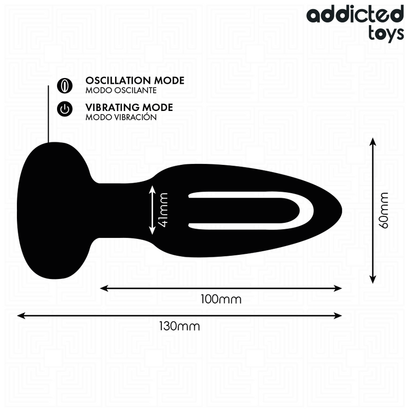 Addicted toys - plug anale con lingua vibrante e telecomando