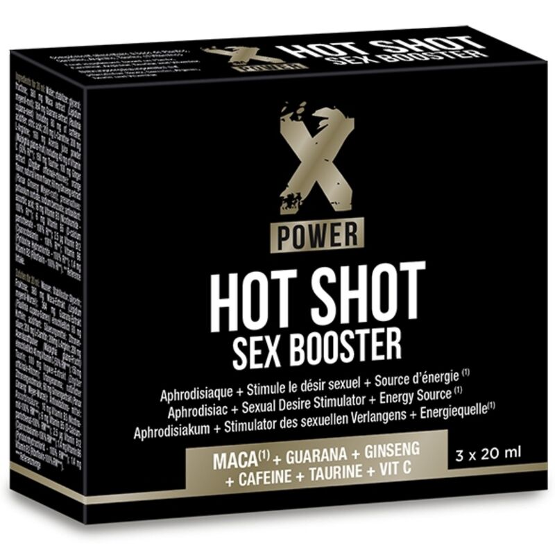 X power - hot shot sex booster aumenta la libido 3 x 20 ml