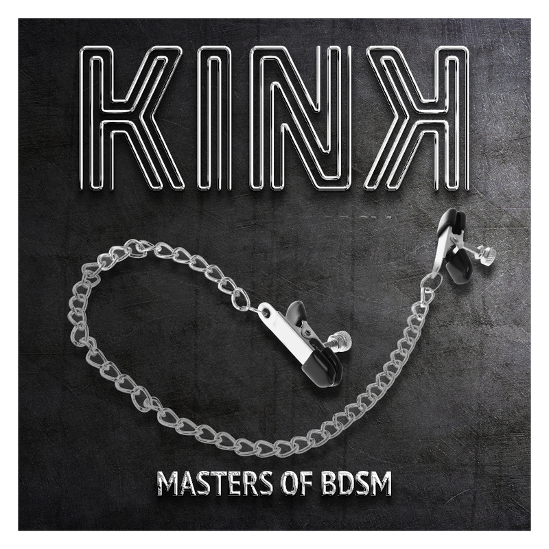 Kink - morsetti per capezzoli a catena piatta argento 34 cm