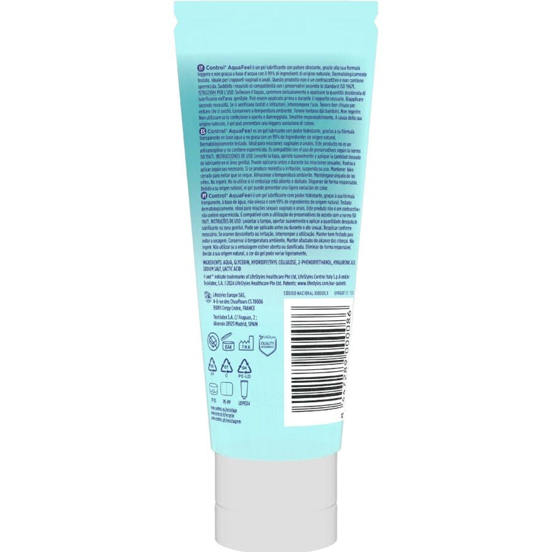 Control - lubrificante aquafeel con acido ialuronico 80 ml