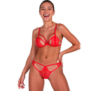 Passion - anuvera reggiseno + perizoma fire brick l/xl