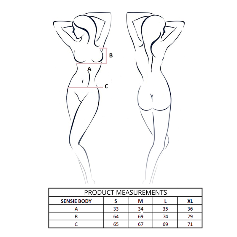 Passion - body sensie bordeaux l/xl