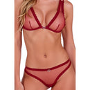 Passion - belissana reggiseno + perizoma bordeaux l/xl
