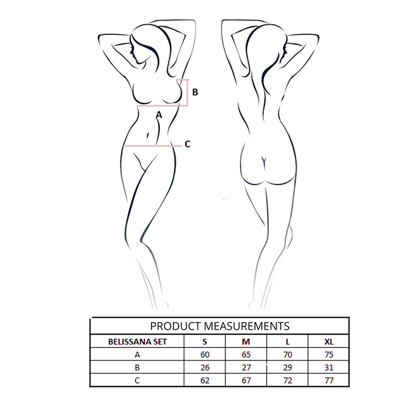 Passion - belissana reggiseno + perizoma bianco l/xl