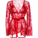 Leg avenue - 86123 set vestaglia teddy + giarrettiera rosso taglia m