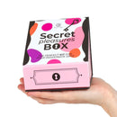 Secret play - pleasures box per coppie: dadi + proiettile vibrante + penna con piuma