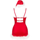 Livco corsetti fashion - agethe lc 90607 chemise + perizoma + cappello di natale l/xl