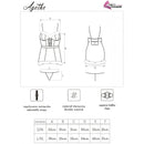 Livco corsetti fashion - agethe lc 90607 chemise + perizoma + cappello di natale l/xl