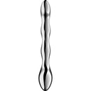 Satisfyer - dildo a doppia estremità in acciaio inox cosmic crest 2