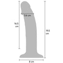 Get real - dildo vibrante in silicone realistico trasparente 19,5 cm