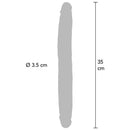 Get real - dildo in silicone a doppia estremità caramello 35 cm