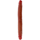 Get real - dildo in silicone a doppia estremità caramello 35 cm