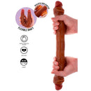 Get real - dildo in silicone a doppia estremità caramello 46 cm