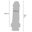 Get real - pene realistico deluxe con testicoli extra spessi 34,5 cm