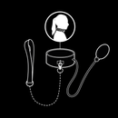 Fetish submissive bondage - collare gonfiabile da strangolamento con catena