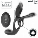 Addicted toys - doppio anello per pene con stimolatore clitorideo