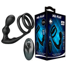 Mr play - plug anale vibrante con anello per pene e telecomando