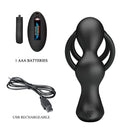 Mr play - plug anale vibrante con anello per pene e telecomando