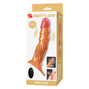 Pretty love - guaina per pene testurizzata con vibrazione e telecomando