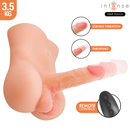 Intense deep touch - damien torso con dildo realistico con telecomando a spinta e vibrazione 3,5 kg