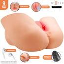 Intense deep touch - julia masturbatore vaginale con aspirazione, calore, vibrazione ed effetti vocali con telecomando 9 kg