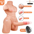Intense deep touch - marty torso con ano e dildo realistico con spinta e vibrazione, telecomando, 6,2 kg