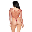 Leg avenue - 89377 body in rete industriale scollato rosso - taglia unica