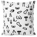 Diablo picante - cuscino per pene 30 x 30 bianco