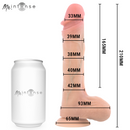 Mr intense - dildo vibrante in silicone bradley con effetto calore e telecomando 21 cm -ø- 4,2 cm