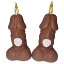 Diablo picante - candele con numeri di compleanno a forma di pene tono scuro 2 unità