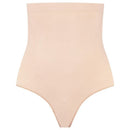Bye-bra - tanga de talle alto sin costuras beige talla m