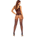 Passion - bs119 bodystocking floreale nero