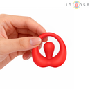 Intense - russell anillo vibrador con estimulación de clítoris rojo