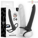 Intense - lucas dildo anale con anello per pene e testicoli in silicone